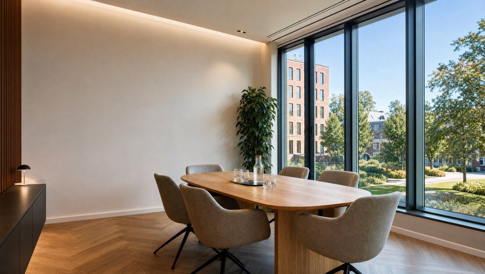 Meeting room with a view outside